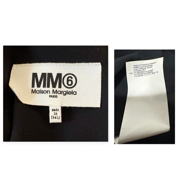 MM6 Maison Margiela black short sleeve pleated‎ top, size 40 Italian - Picture 11 of 13